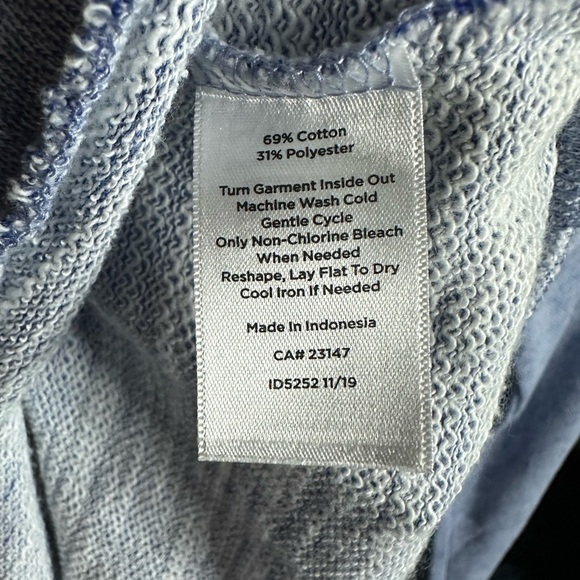 T by Talbots Heathered Blue Slub Terry Jacket Size: L - Picture 6 of 6